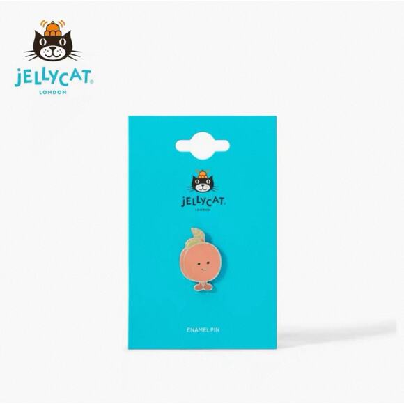 NWT jellycat official Amuseables Peach badge pin Limited EDITION VHTF - Picture 1 of 2